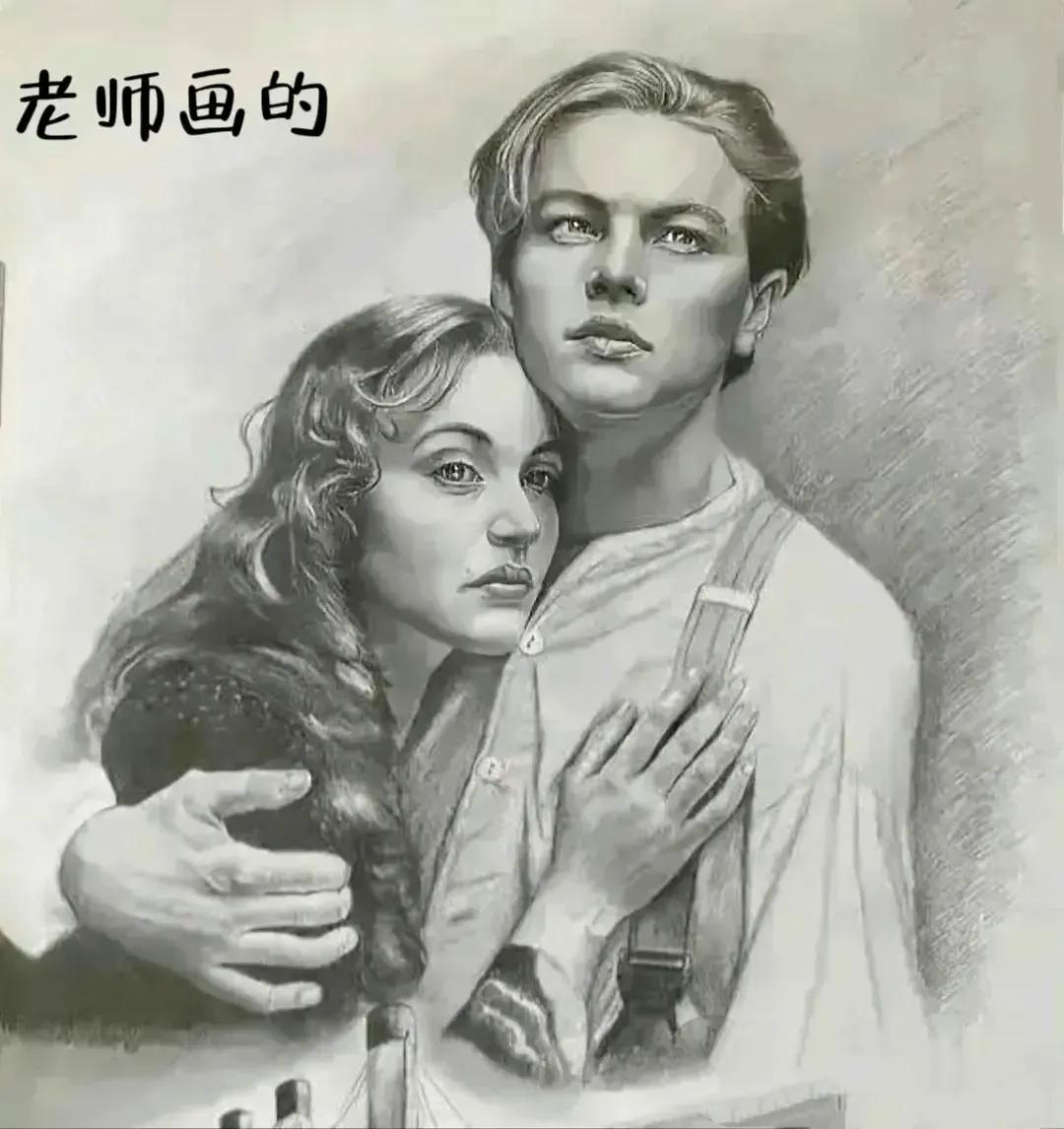 泰坦尼克号露丝素描画图片