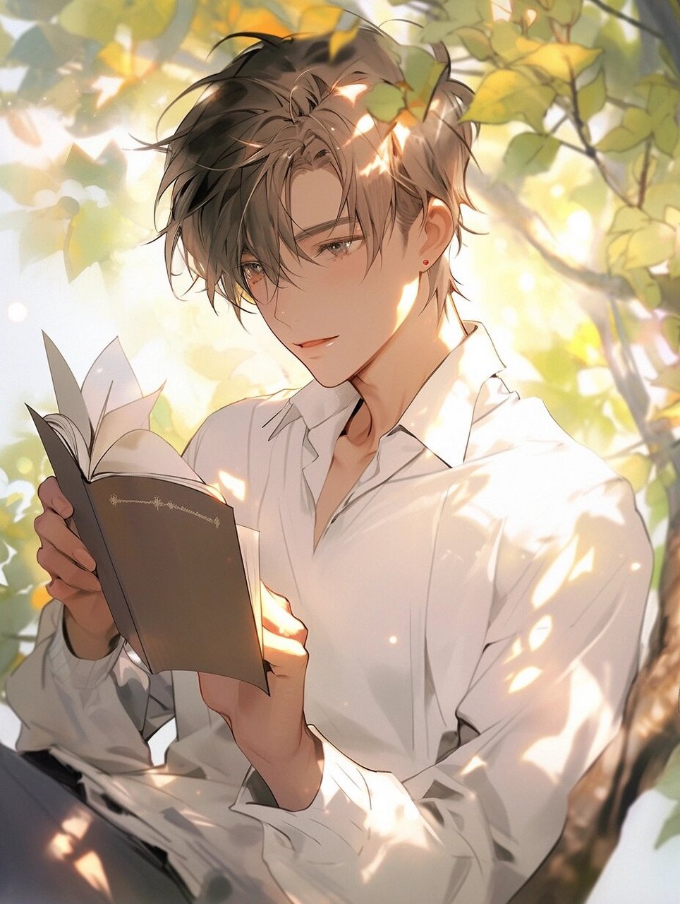 【看书男生头像】枫树下,看一本书  寻一棵枫树,看一场秋日.