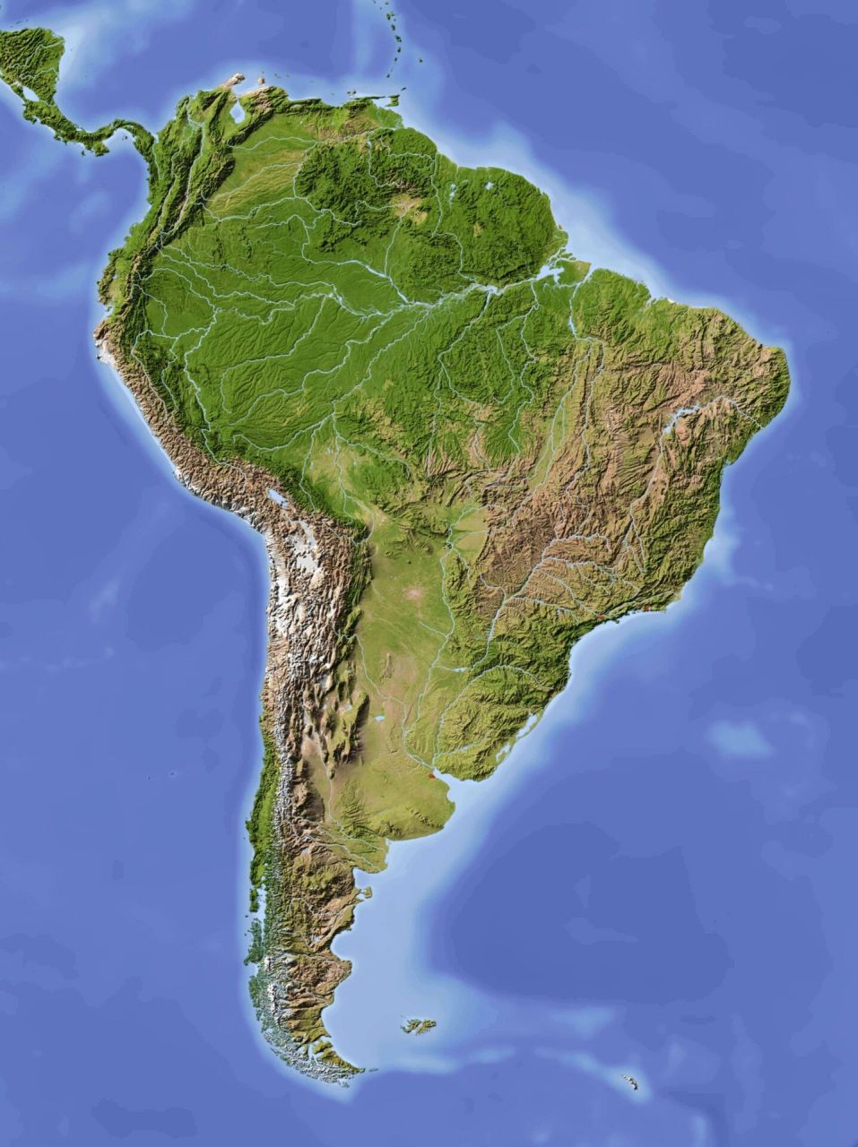 南美洲地形剖面图图片