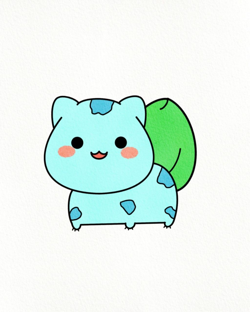 简笔画素材|精灵宝可梦|比卡丘|妙蛙种子 绘画工具:procreat 笔刷