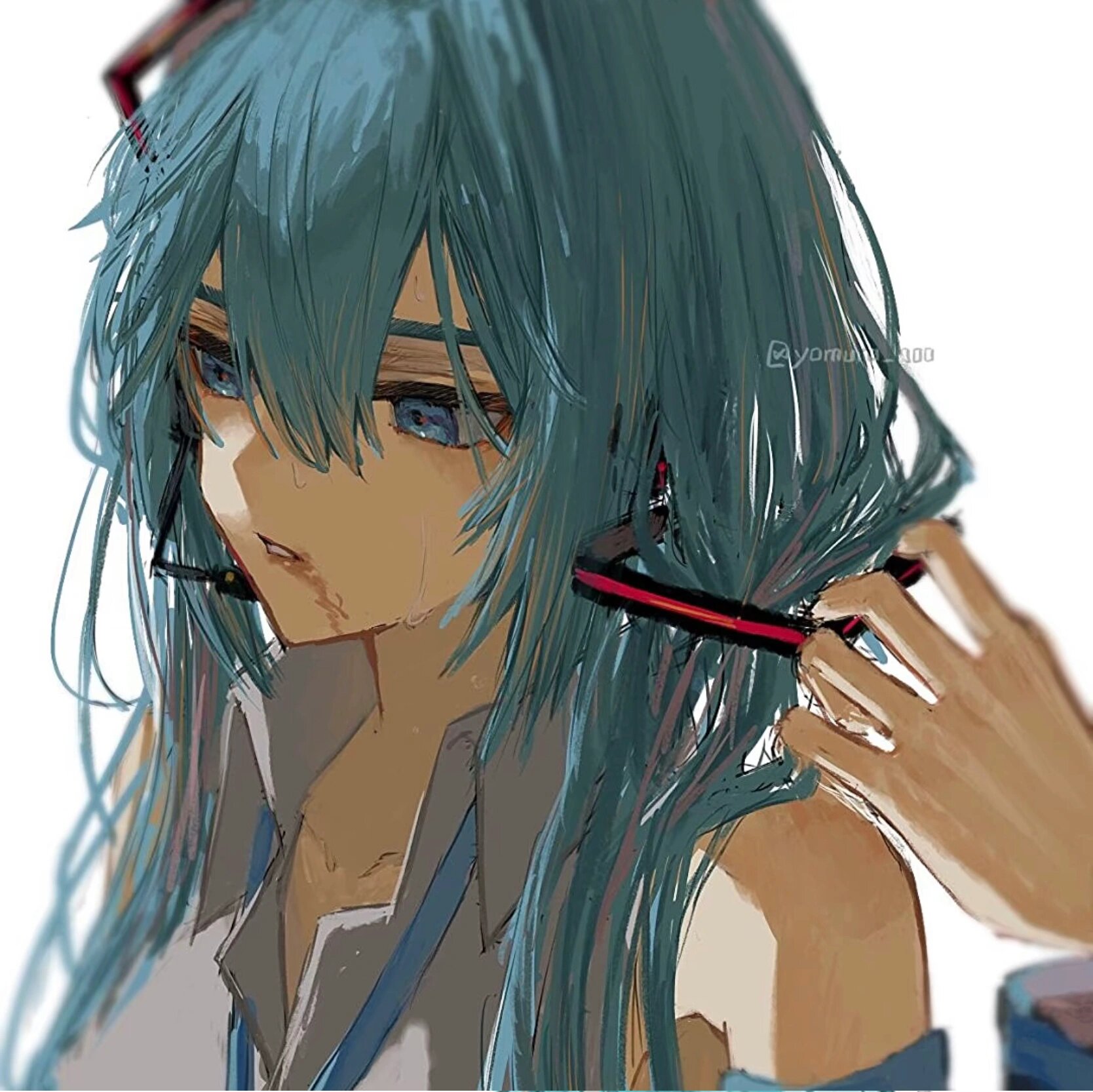 初音未来头像 浅发几张初音头像吧