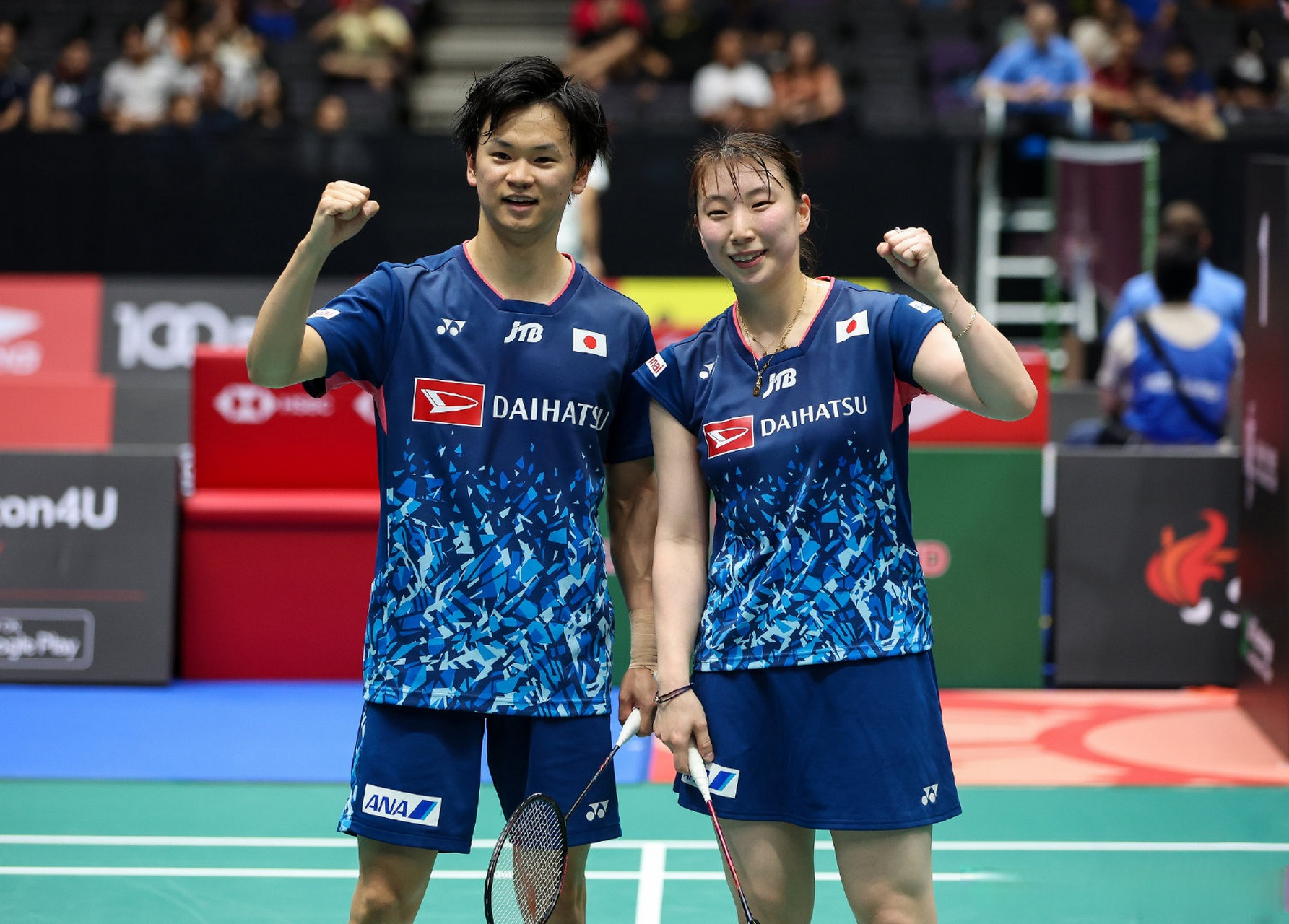 2023年日本羽毛球公开赛#  渡边勇大/东野有纱 2-1 德差波尔/萨普