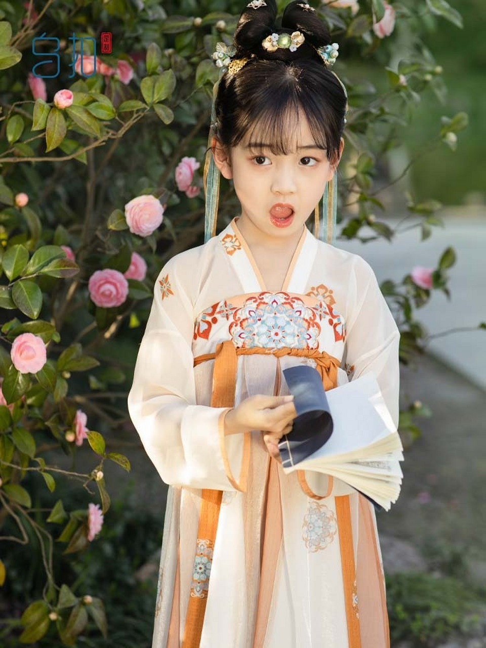 小个子可以穿的儿童汉服,永远心动的古风 乌扣改良唐风齐胸襦裙【知秋