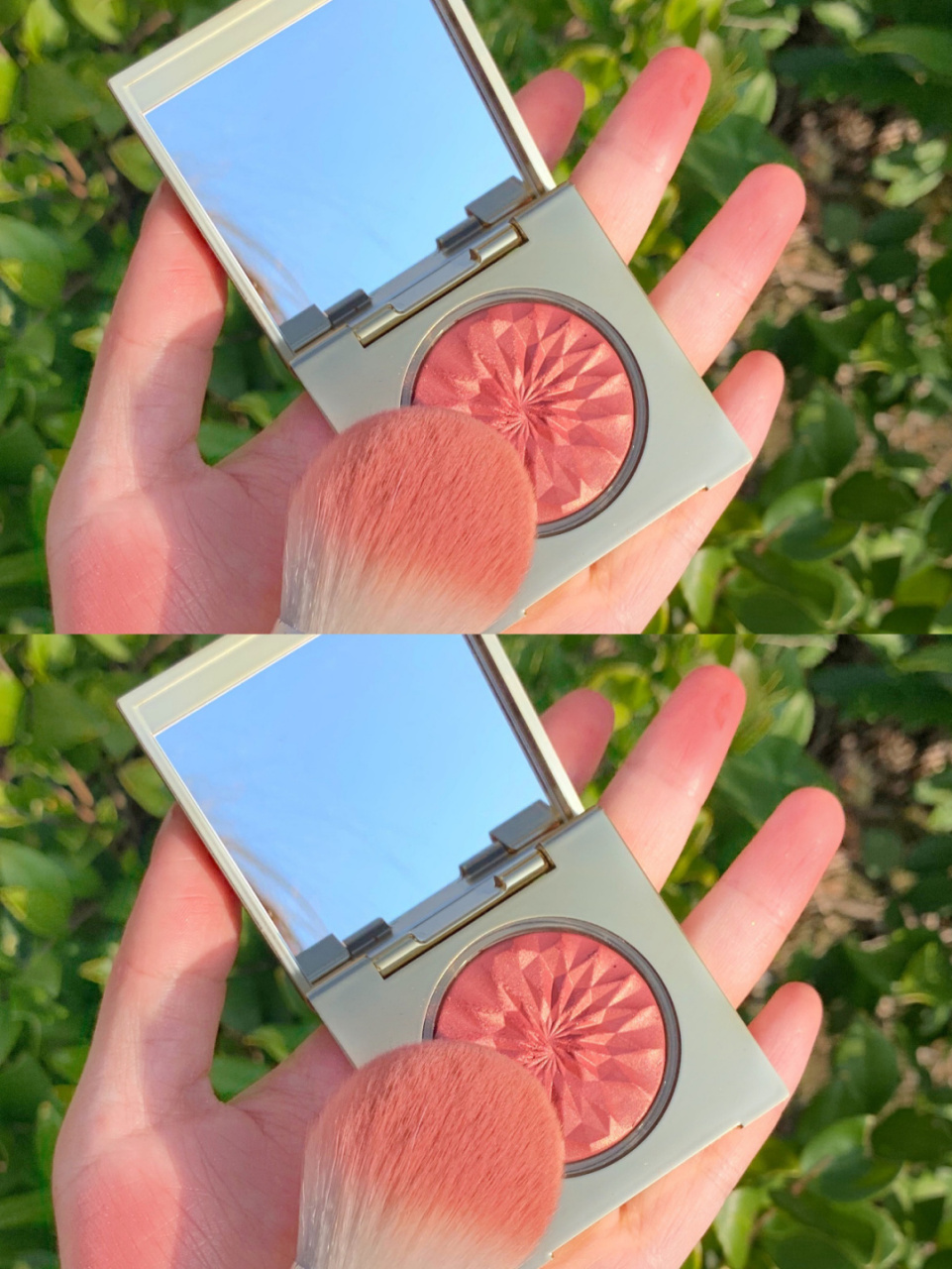 啦啦啦完美日记新品腮红来啦 钻切花纹太美了吧96 外壳是像雪花一样