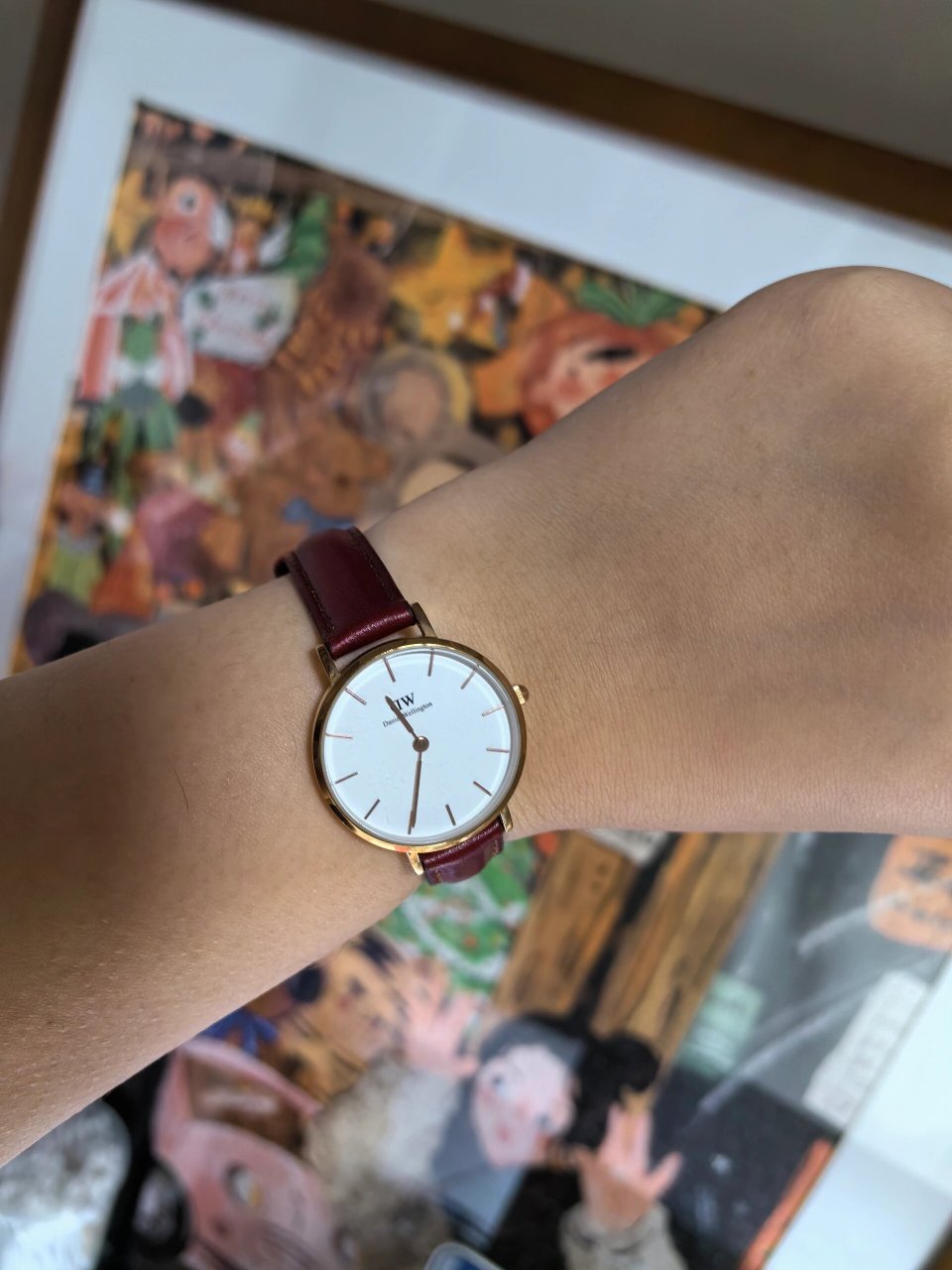 dw女表皮革表带28mm欧美简约风时尚石英表生日礼物dw00100231 购买