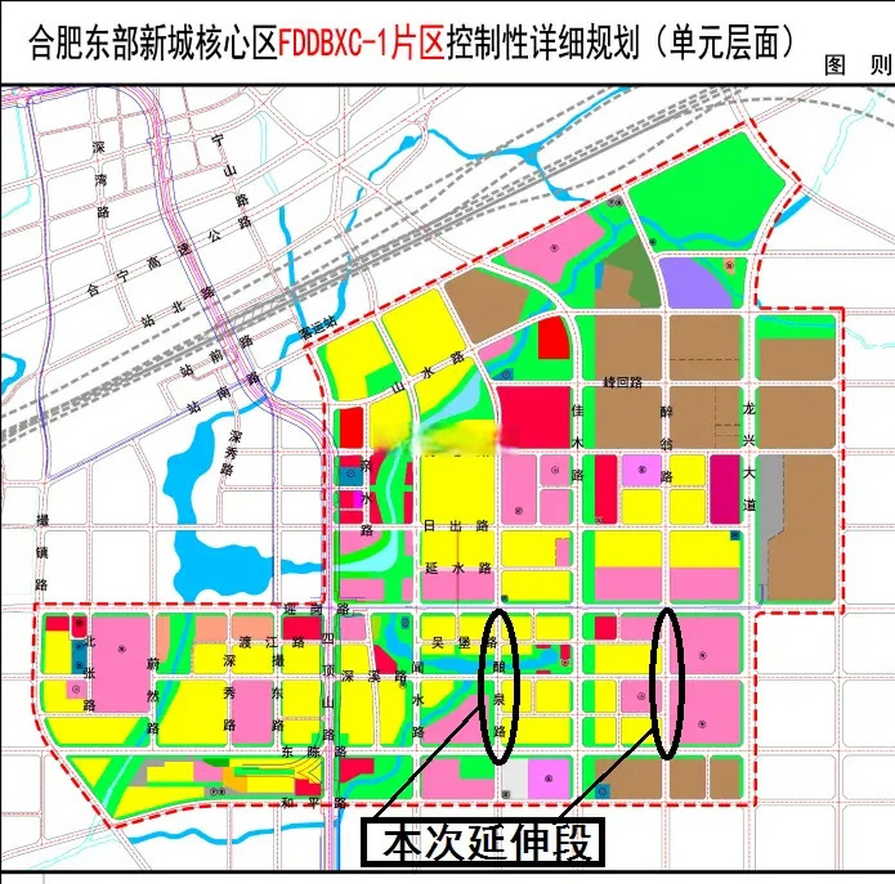 合肥东部新城核心区暨肥东政务新区和睦湖片区两条主干道同时向南延伸