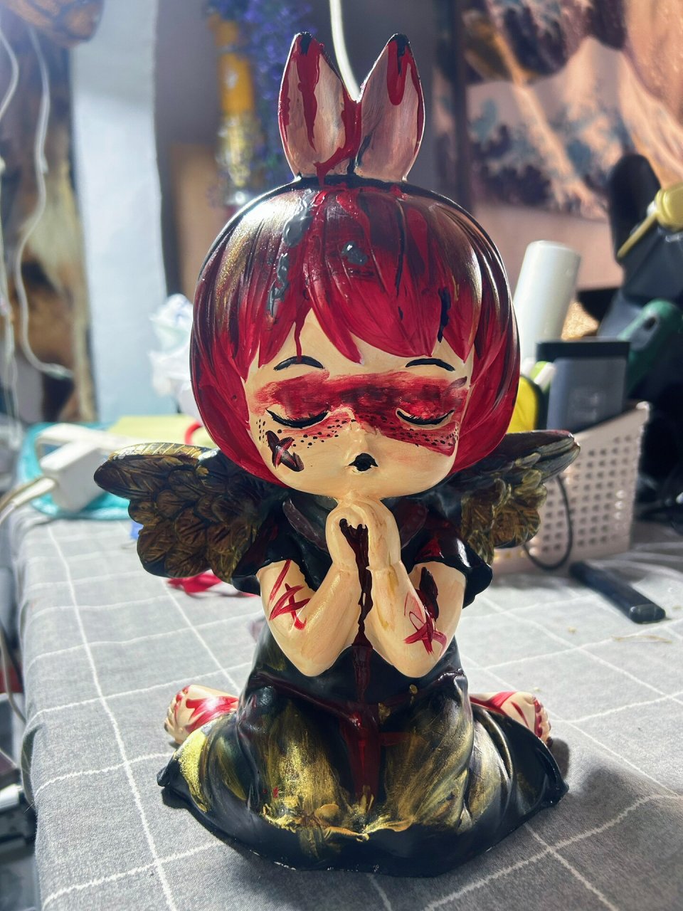 天使石膏娃娃暗黑 喜欢这种凌乱的感觉随便发挥!天使石膏娃娃