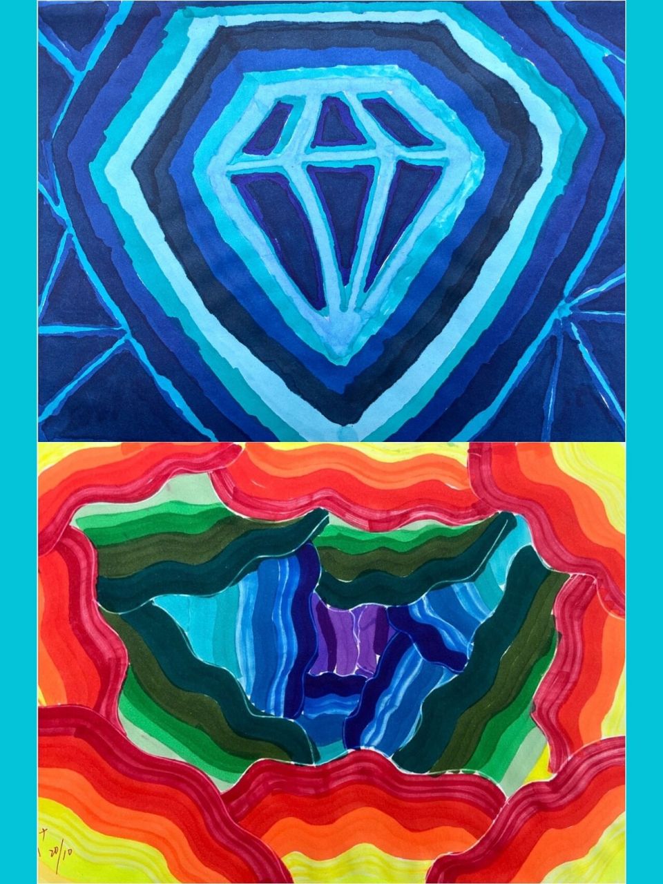 五年级·上册《色彩的明度》学生作品 96三年级的时候就简单的教过