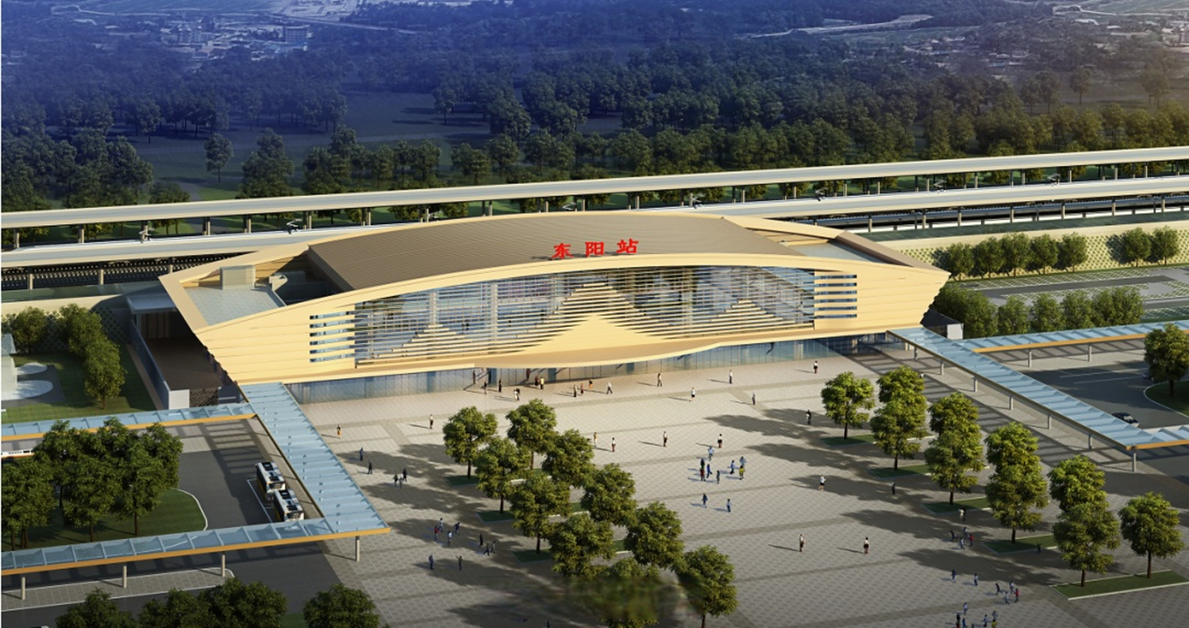 【金甬铁路东阳站最新进展】金甬铁路东阳站以货运功能为主,兼顾城际