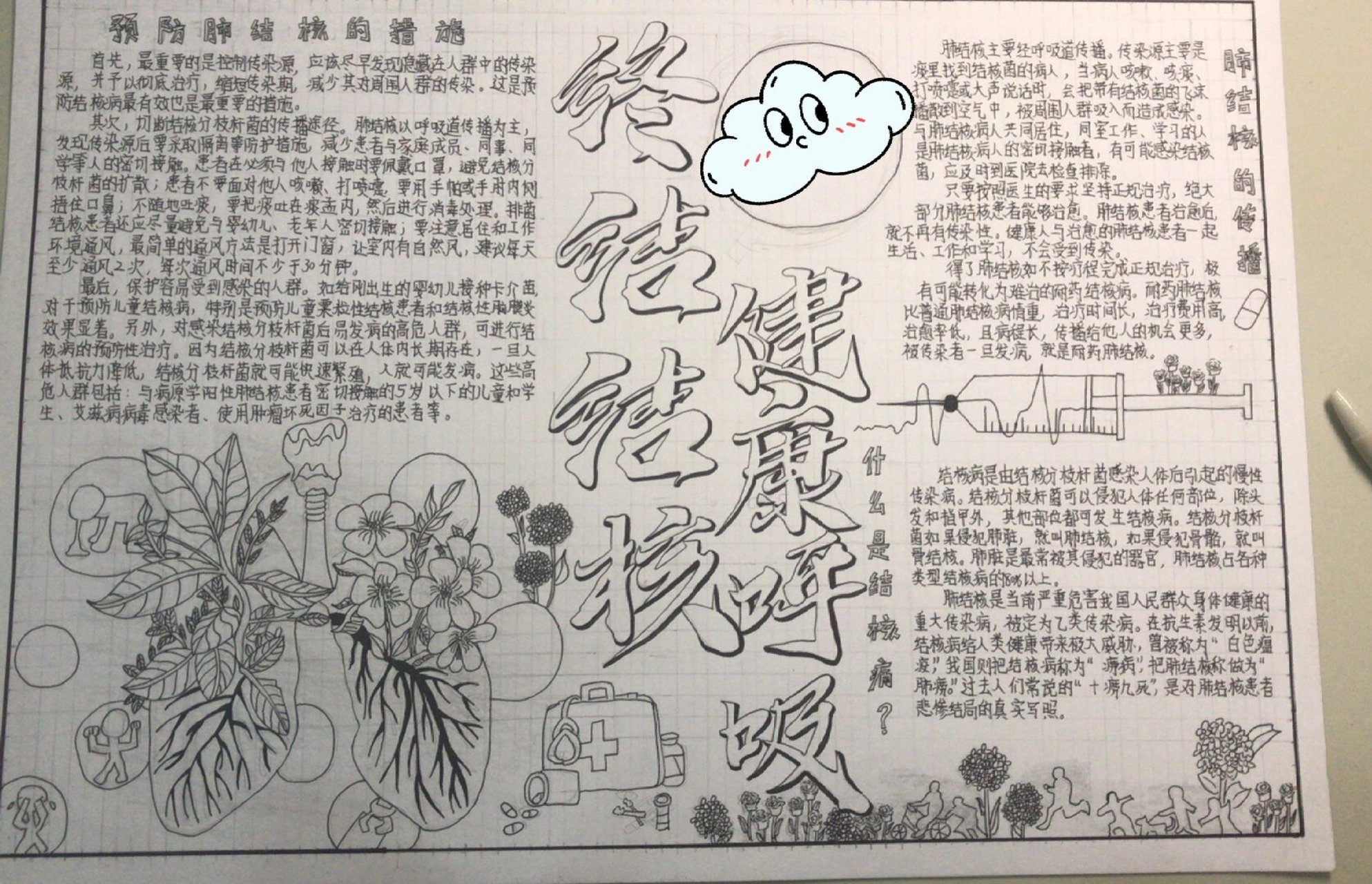 肺结核的手抄报作品图片