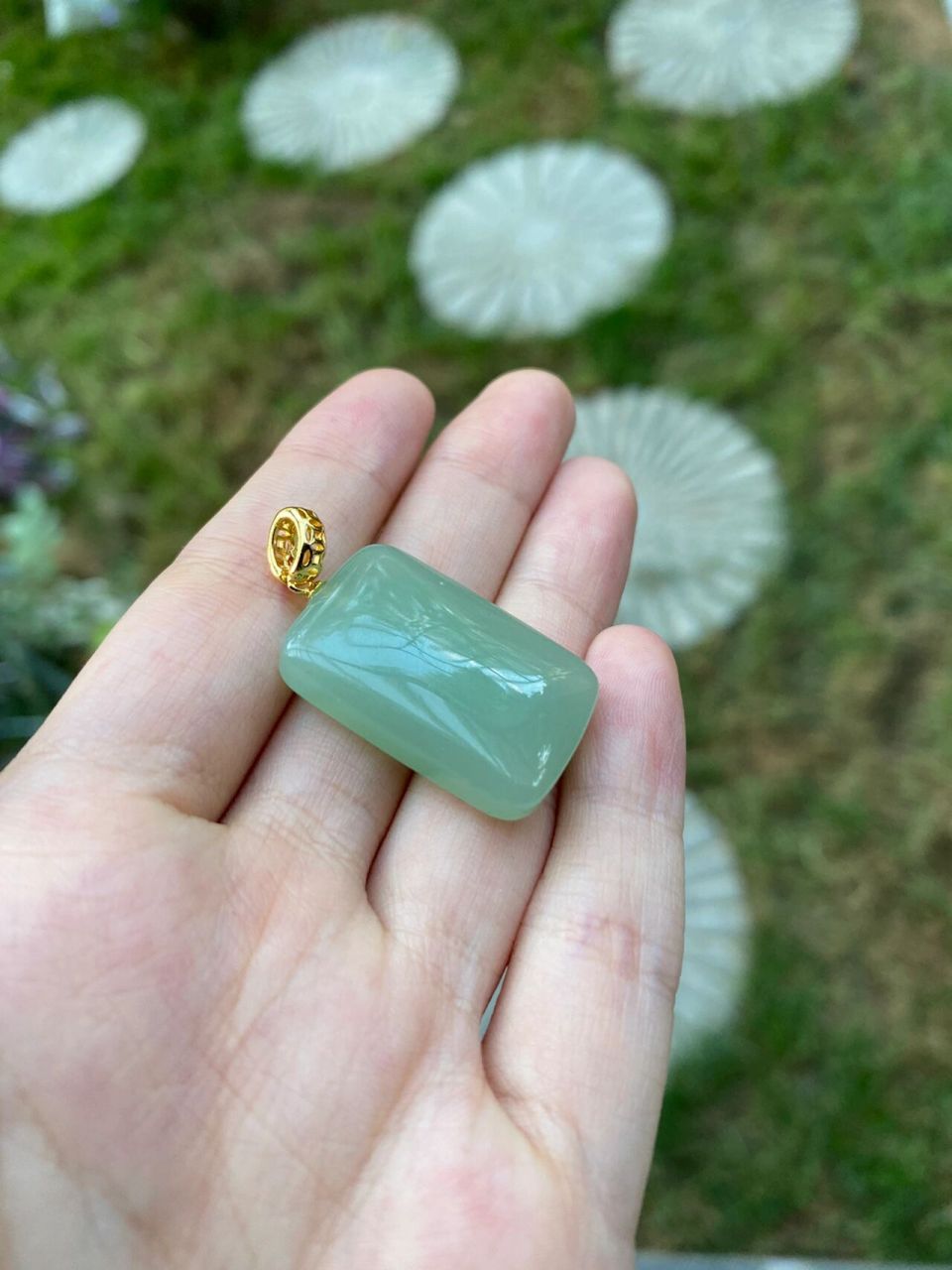 斥巨资买的乳化玻璃仿和田玉到了 最近有点忙,今天才有空把到了好几天
