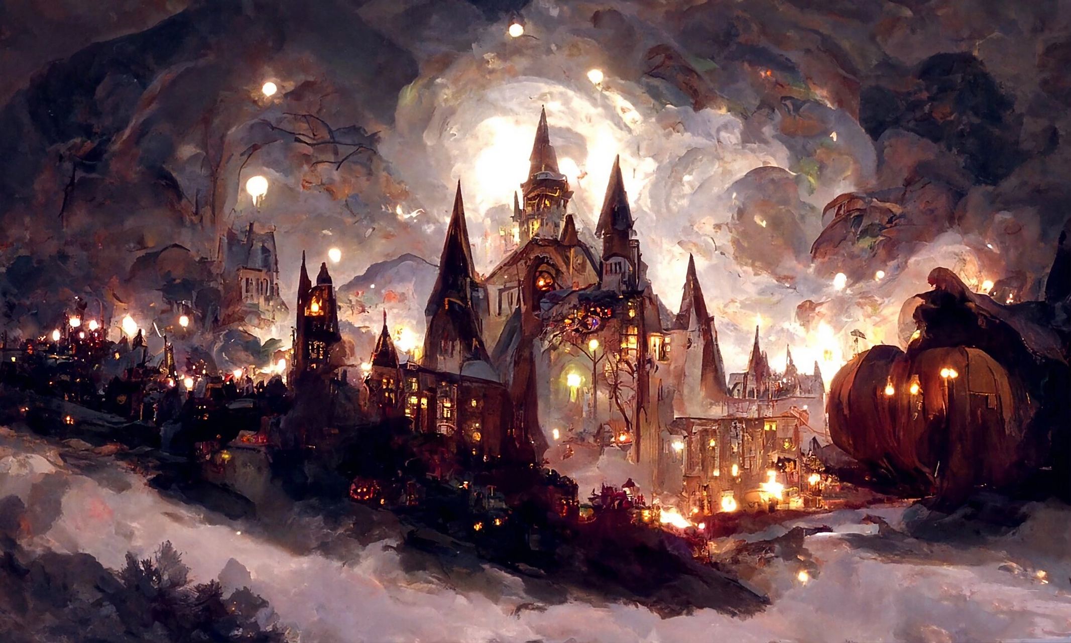 霍格沃茨万圣节主题壁纸999999给平板换上吧 有很多小伙伴说