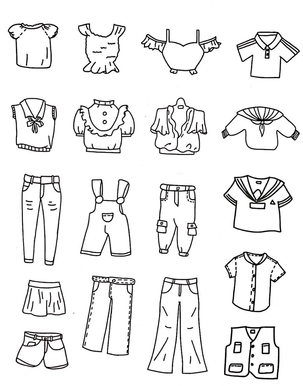 漫画临摹素材之衣服的画法