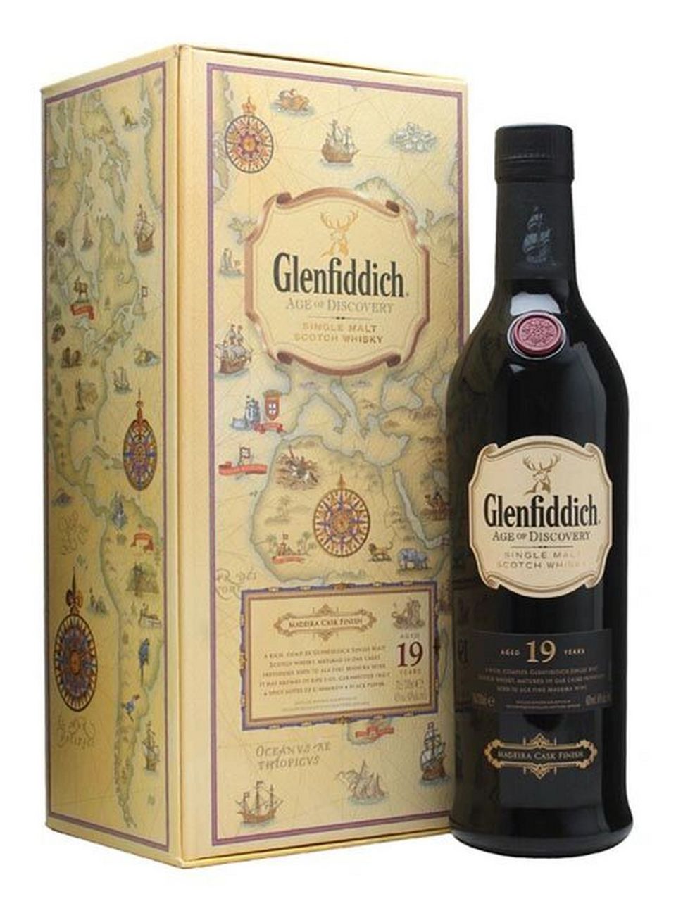 格兰菲迪19年马德拉桶单一麦芽苏格兰威士忌 glenfiddich 19yo age of