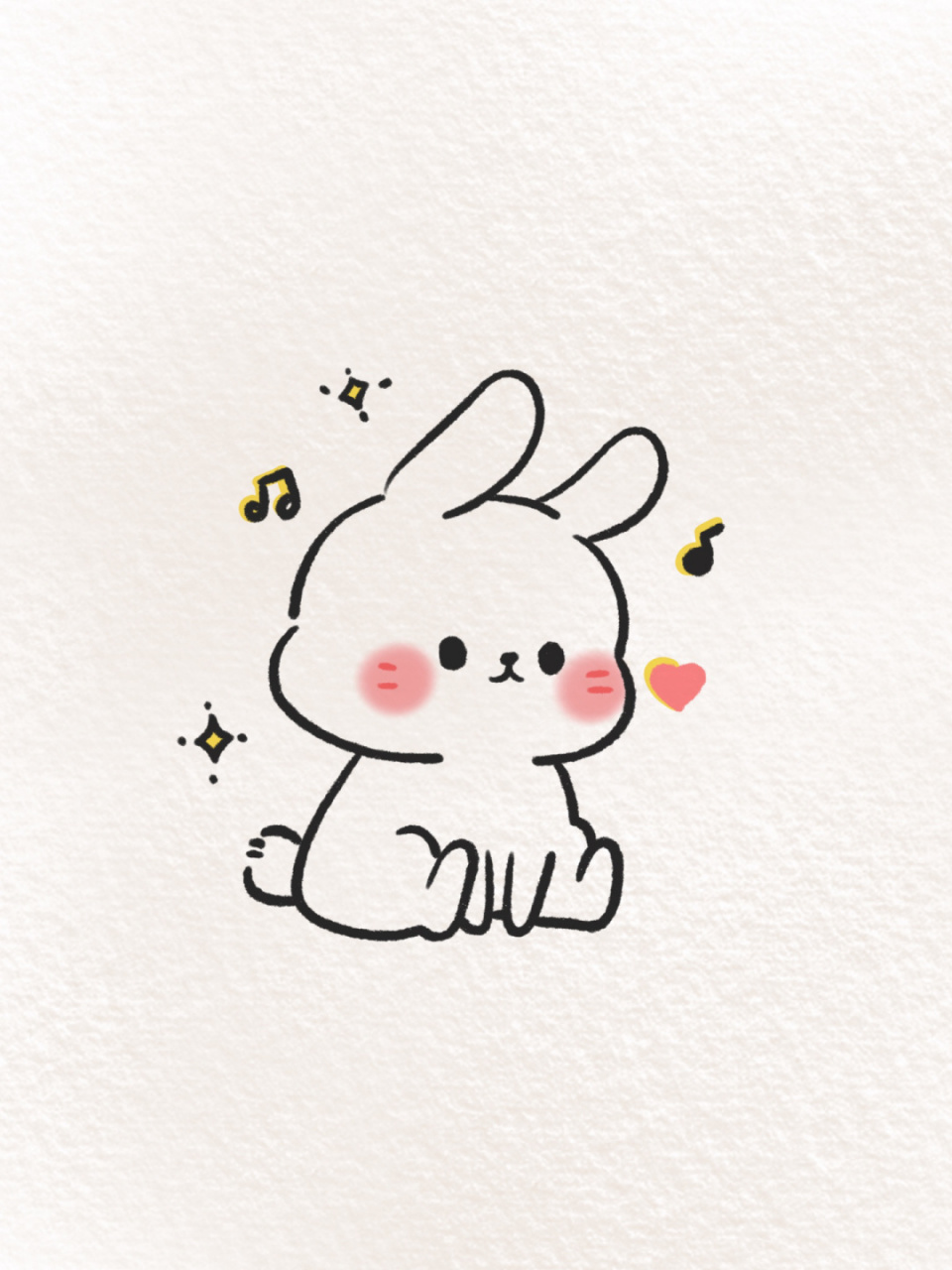 临摹自 #procreate绘画# #可爱简笔画# #简笔画# #兔子# #画画的