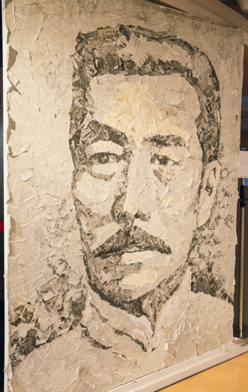 以下这幅作品由啥组成?】近日,北大颗粒艺术展受到师生欢迎.