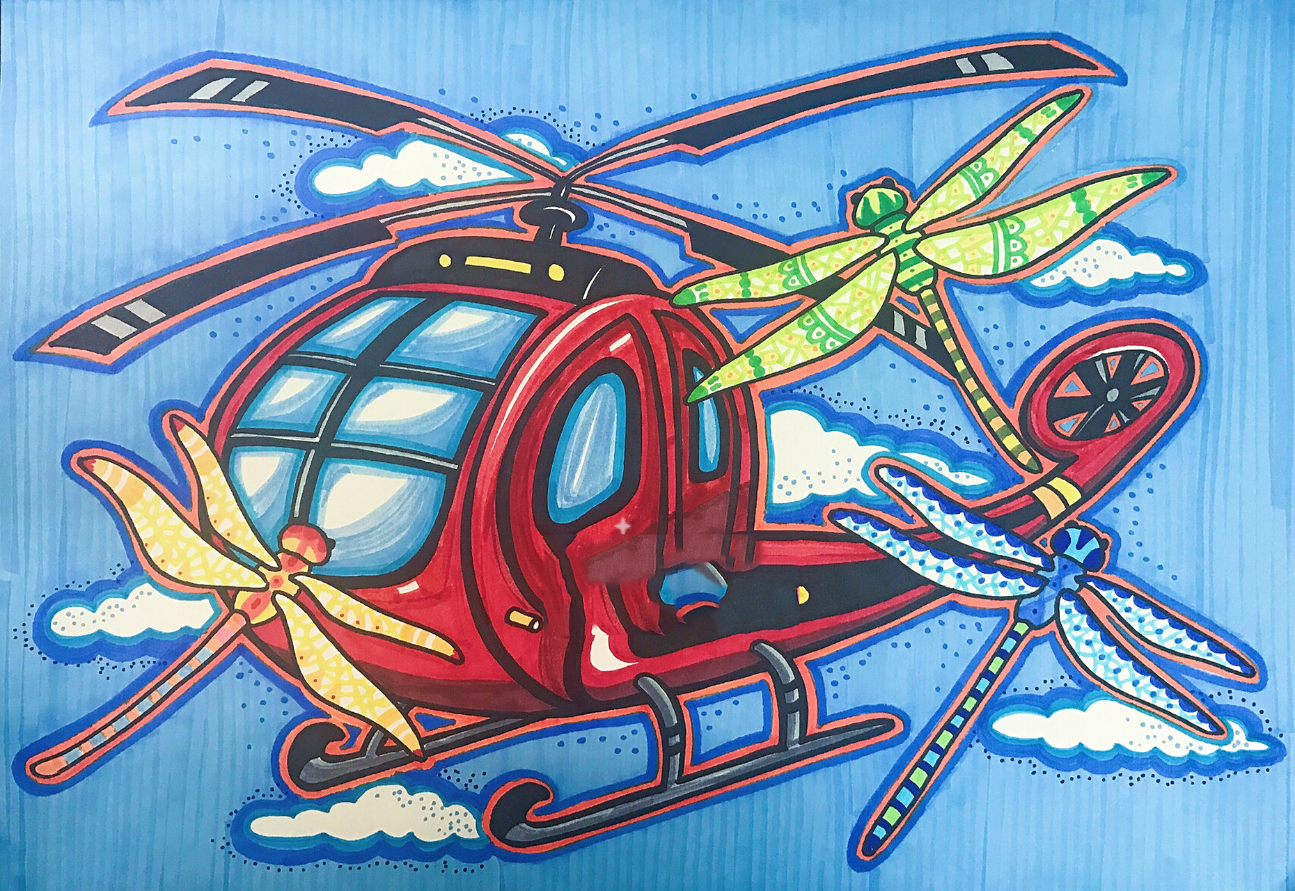 09一百幅儿童画0934/100 仿生学Ⅱ05 第二次画仿生学系列 画的