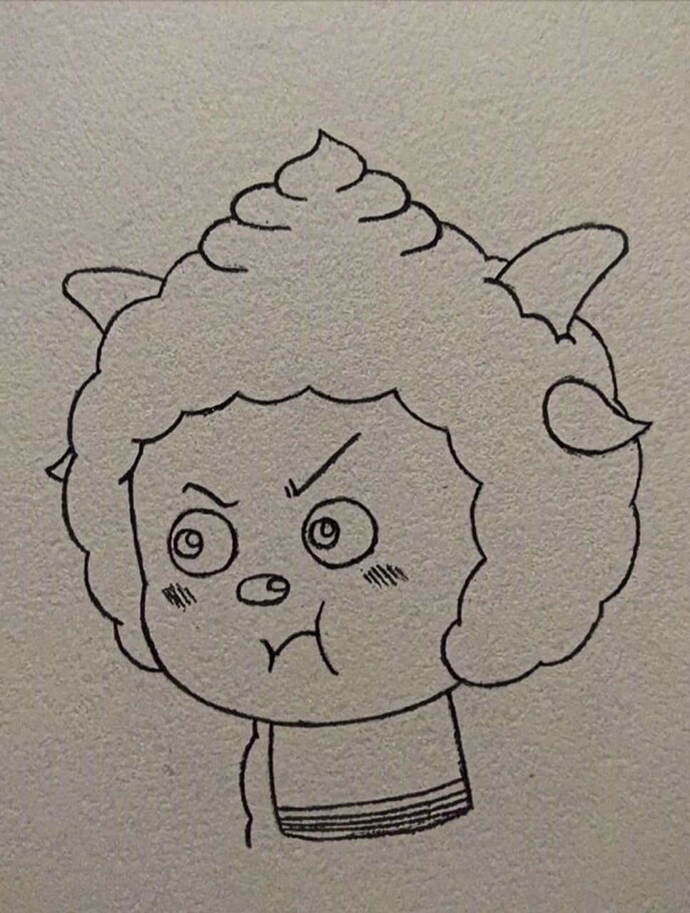 今天教大家一个非常非常简单的懒羊羊简笔画教程,对小朋友来说有点