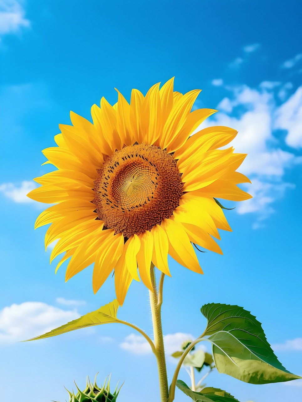 绘画素材1000集日更:蓝天白云下的向日葵 瓜果蔬菜写生 #画画的日常