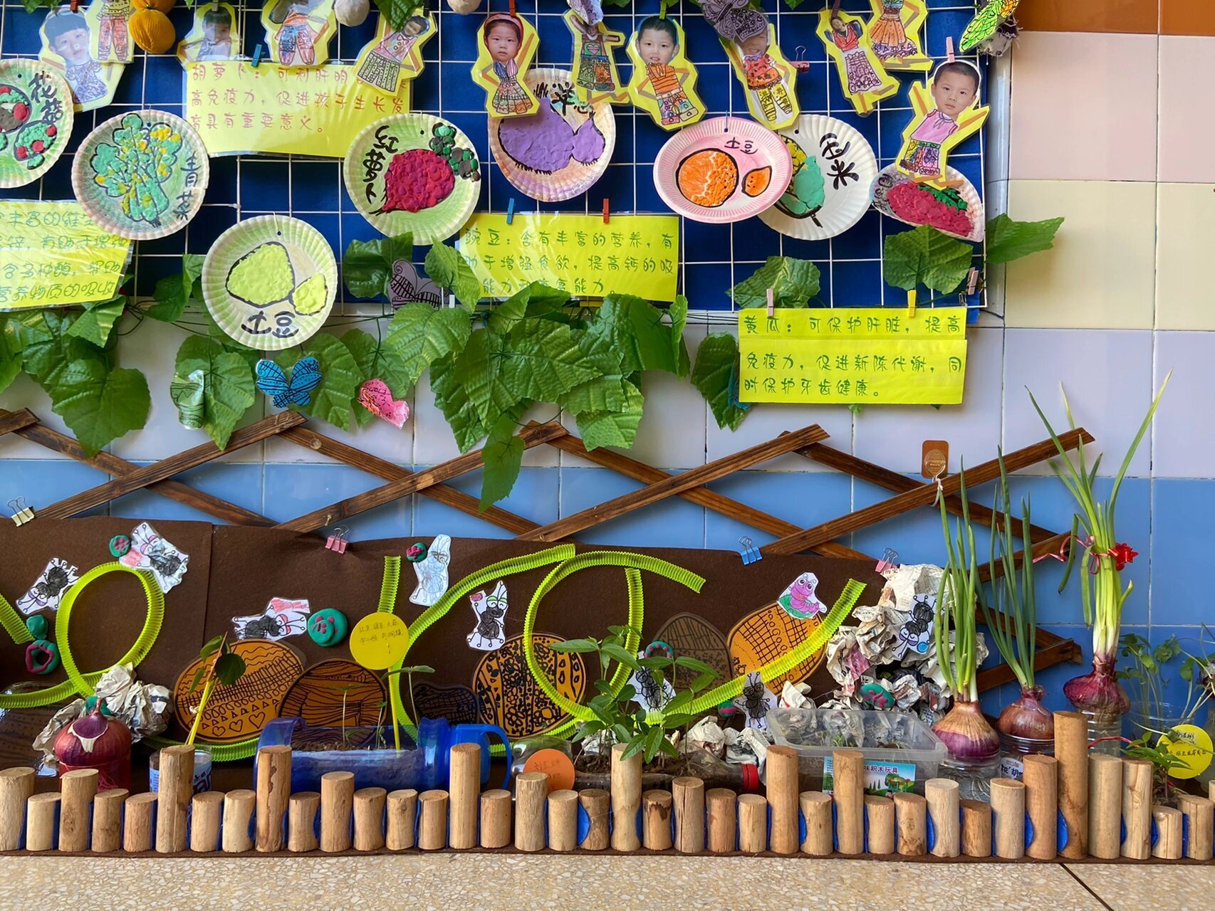 幼儿园蔬菜主题环境创设 手机存图 我喜欢的蔬菜 主题布置 可以结合