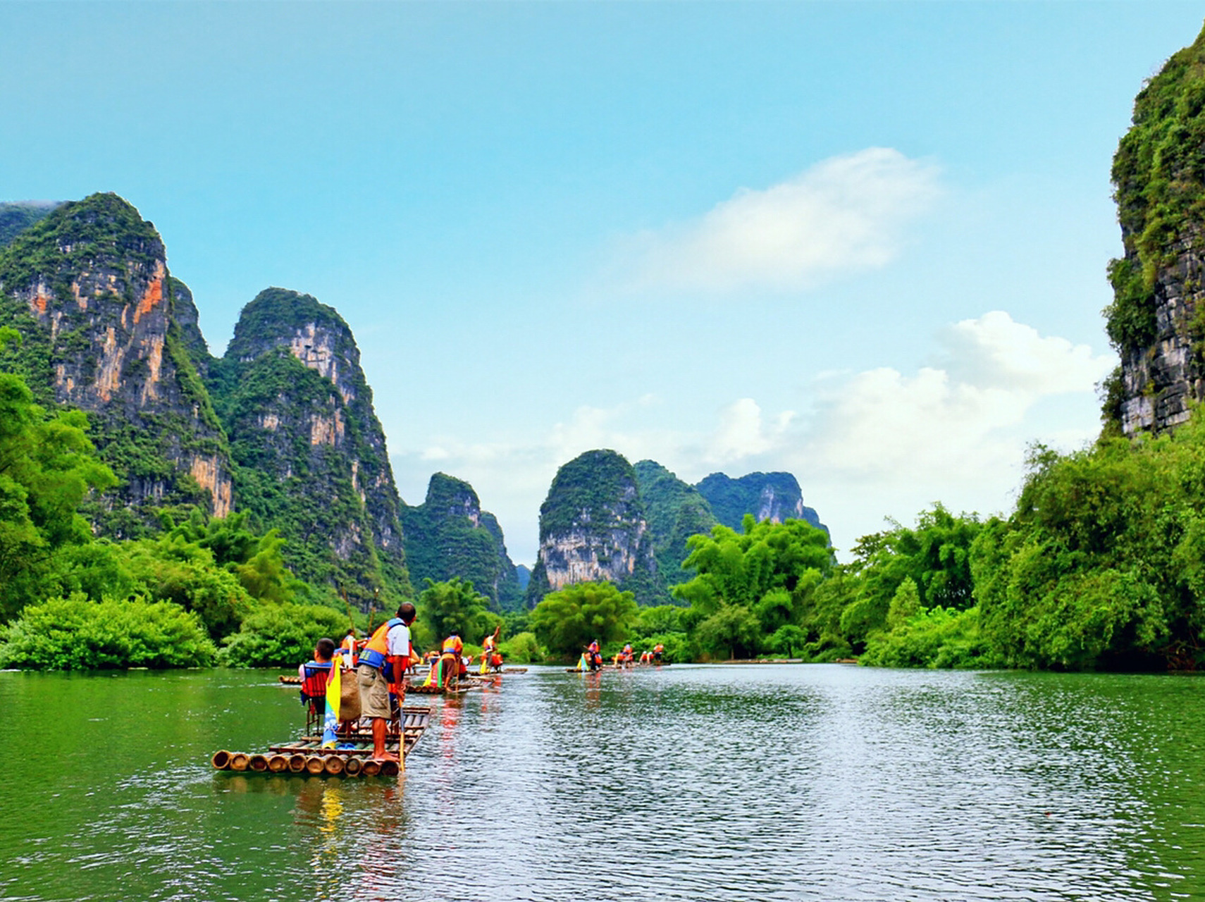 遇龙河竹筏漂流线路图图片