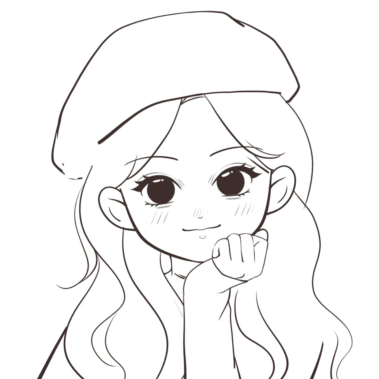 线稿提取教程 | 上色练习卡通头像线稿分享 95附上procreate线稿