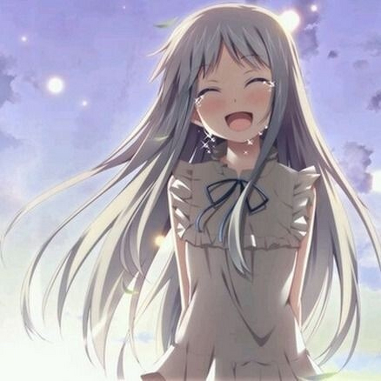 哭泣动漫头像 一个人喜欢偷偷的在漆黑的夜里哭泣,在雨天哭泣,在无人