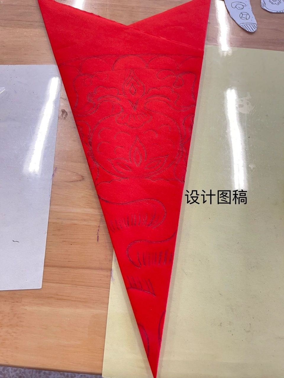 剪纸团花【石榴,多子多福】 有步骤!