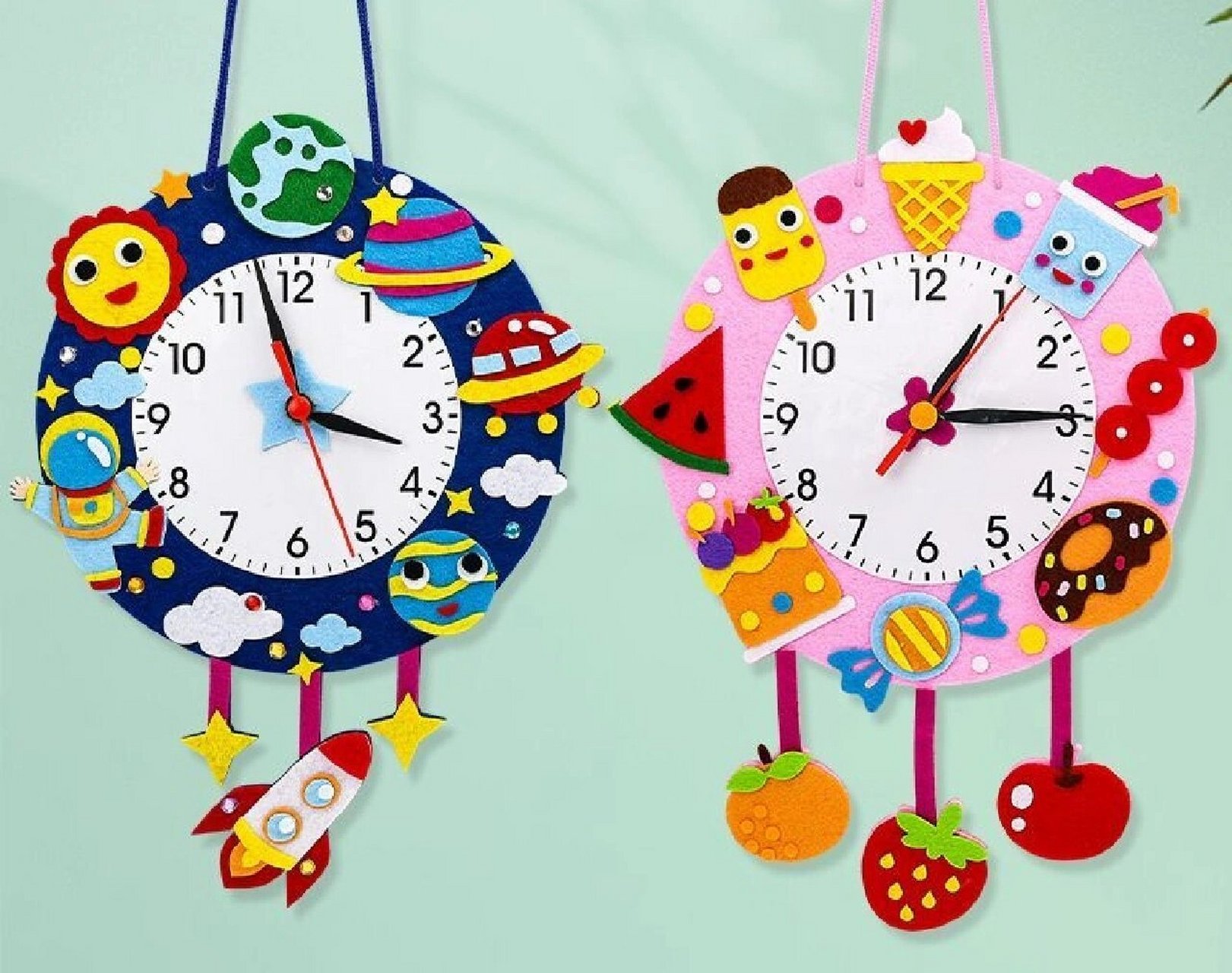 幼儿园—不织布闹钟—手工