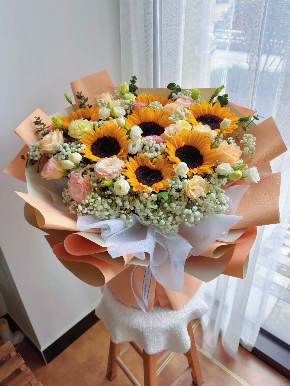 向日葵桔梗混搭生日花束 仲夏初茫  七月未央 愿我们的七月96 如夏