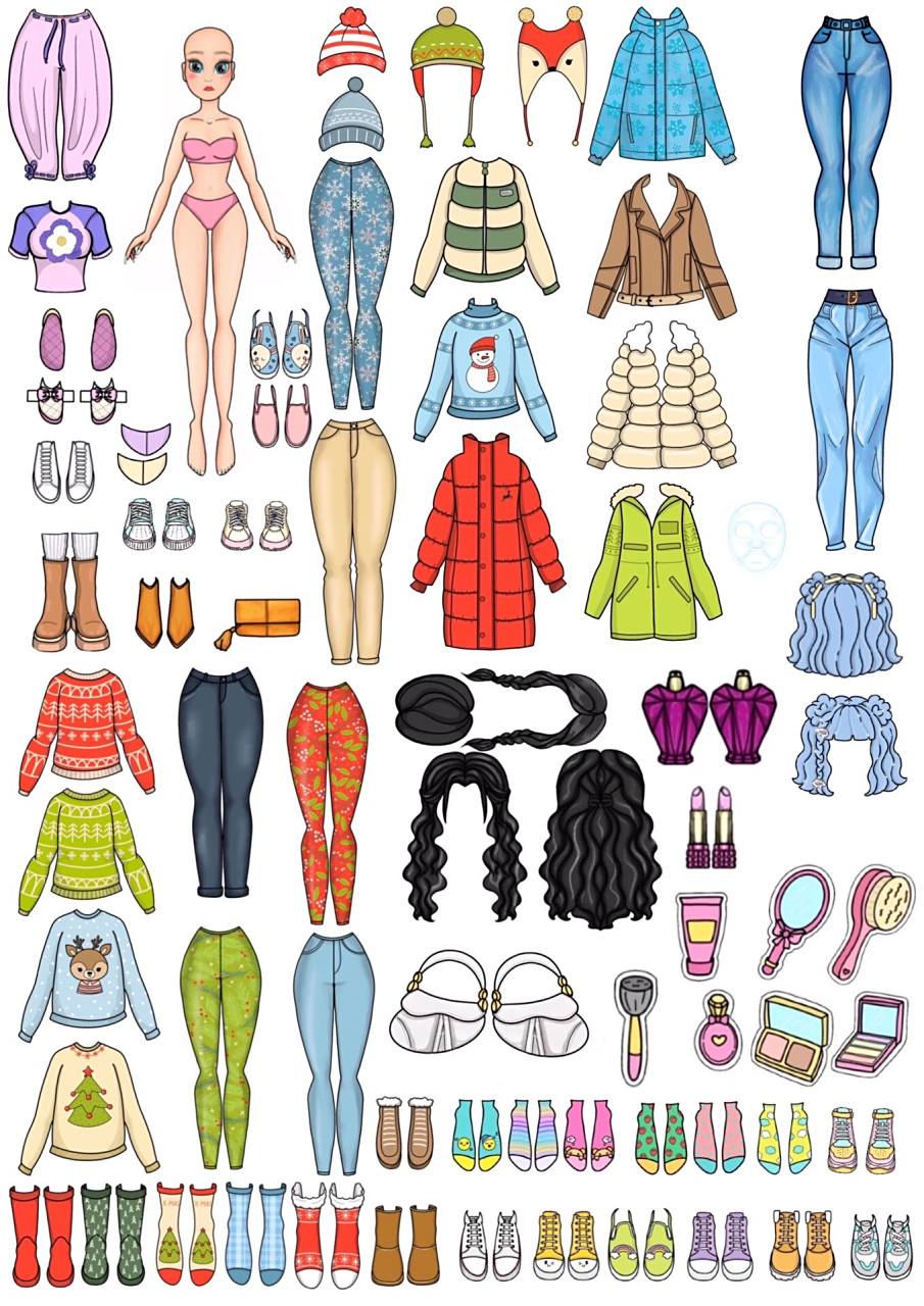 换装娃娃换装贴纸素材更新了,主页更多