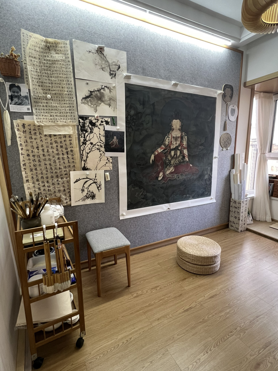 分享书画墙(毛毡墙)制作过程03 1:确定尺寸,定制毛毡和铁皮(如图二