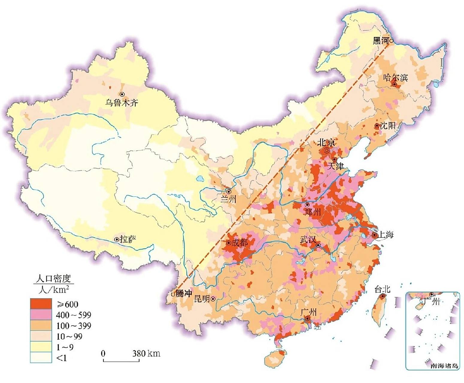 世界人口密度分布图,亚洲实在恐怖#地理知识# #地理# #高中地理怎么