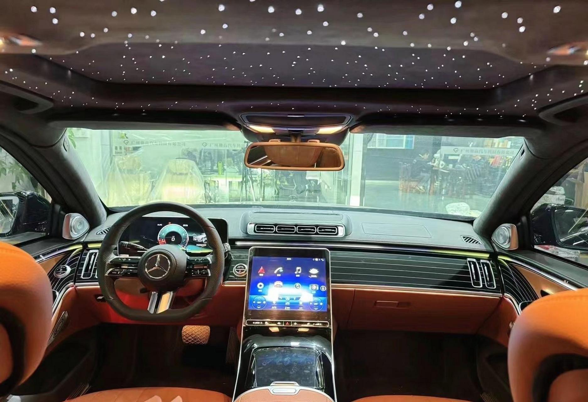 奔驰s内饰w221升级w223.