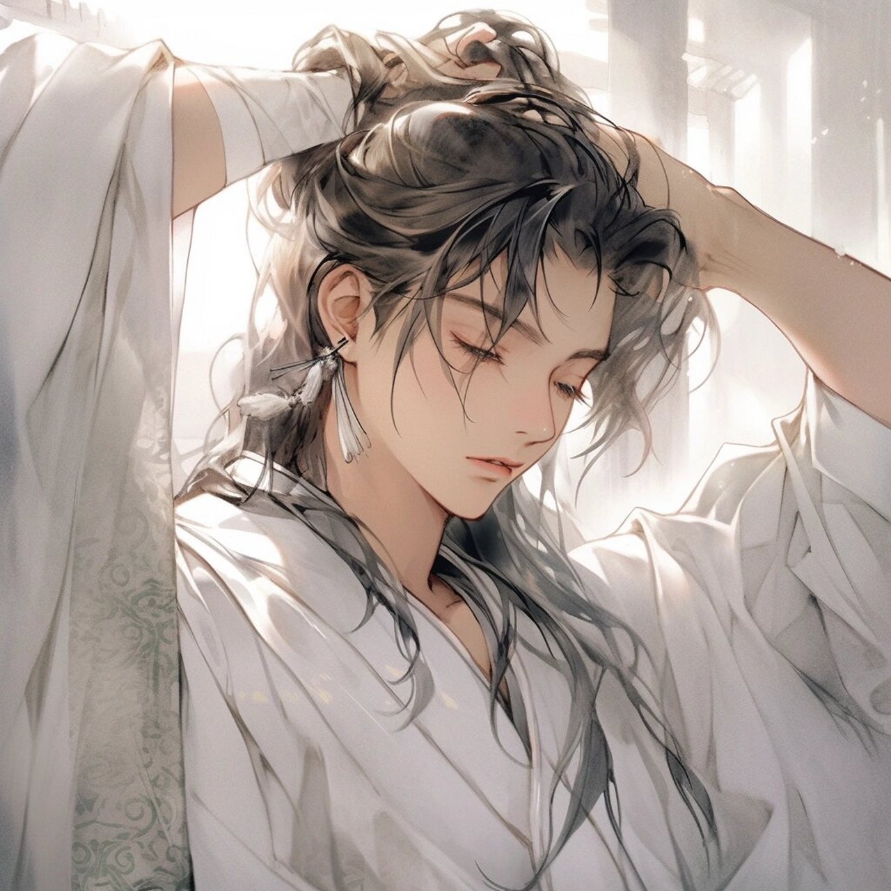 古风情侣头像壁纸分享 觉 睡觉原本的意思,睡是睡,觉是觉jue