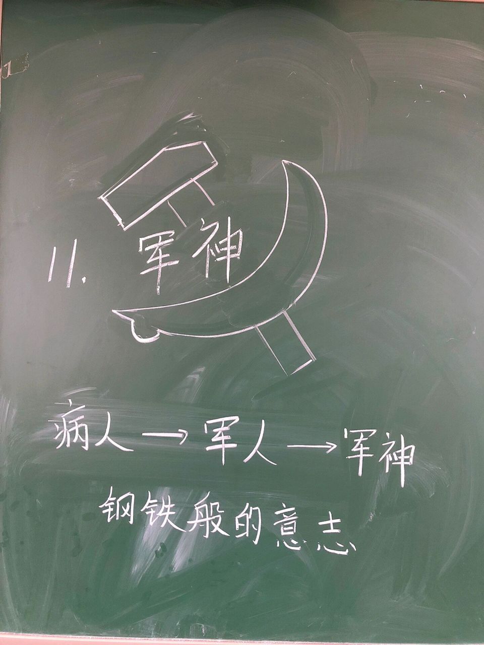 军神板书简笔画图片