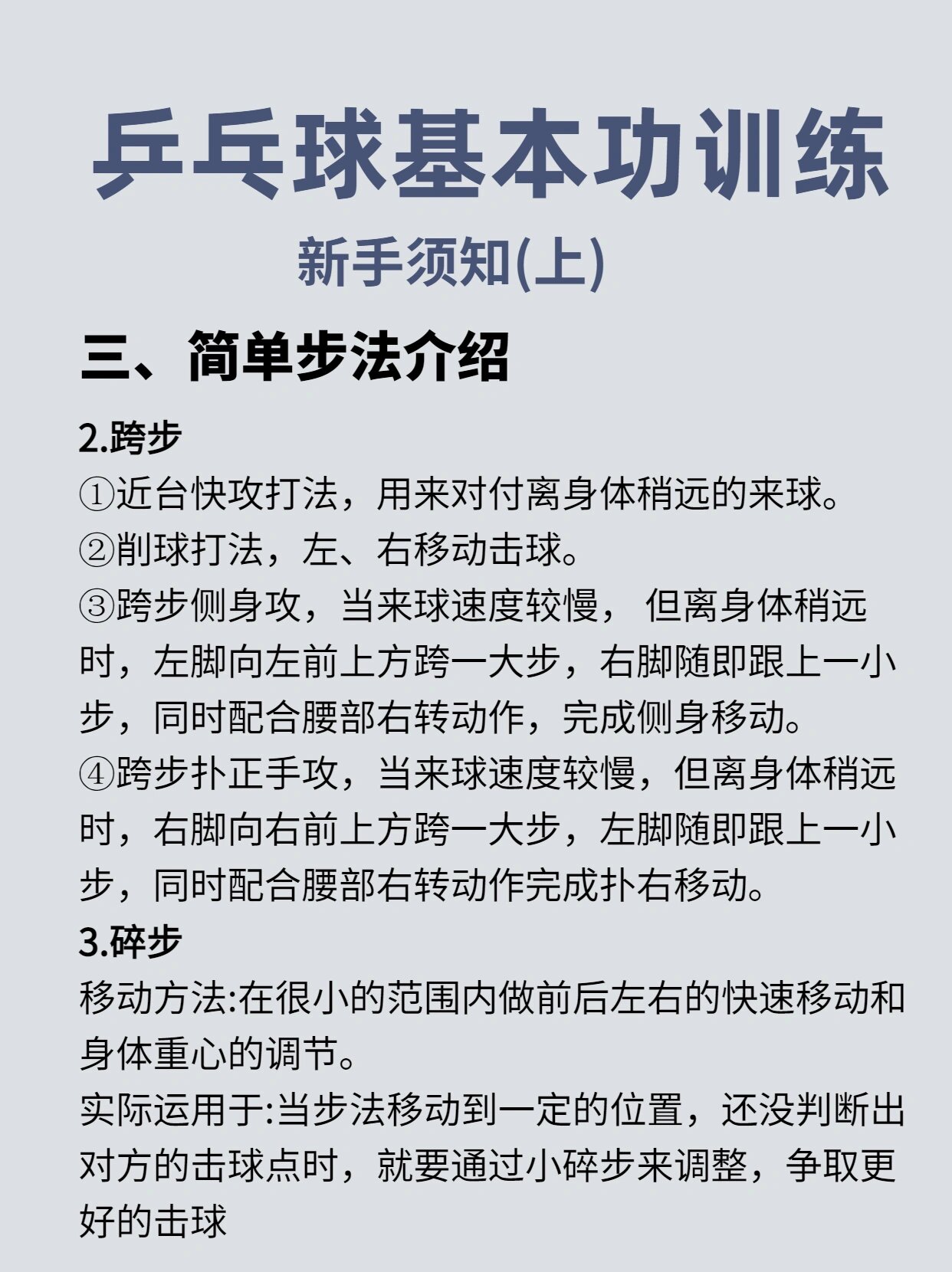 乒乓球新手基础训练