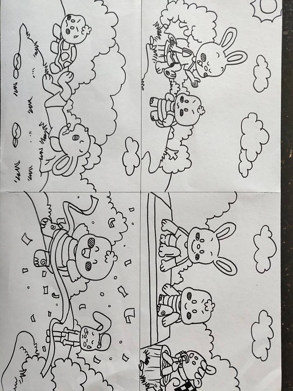龟兔赛跑连环画～ 第一张临摹第二张网图