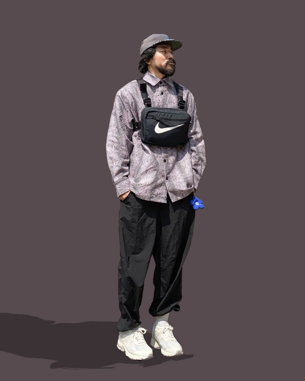 冷灰的蛇纹衬衫 这款应该大家都能轻松应付 这次我加入mmw跟nike鹤鼢