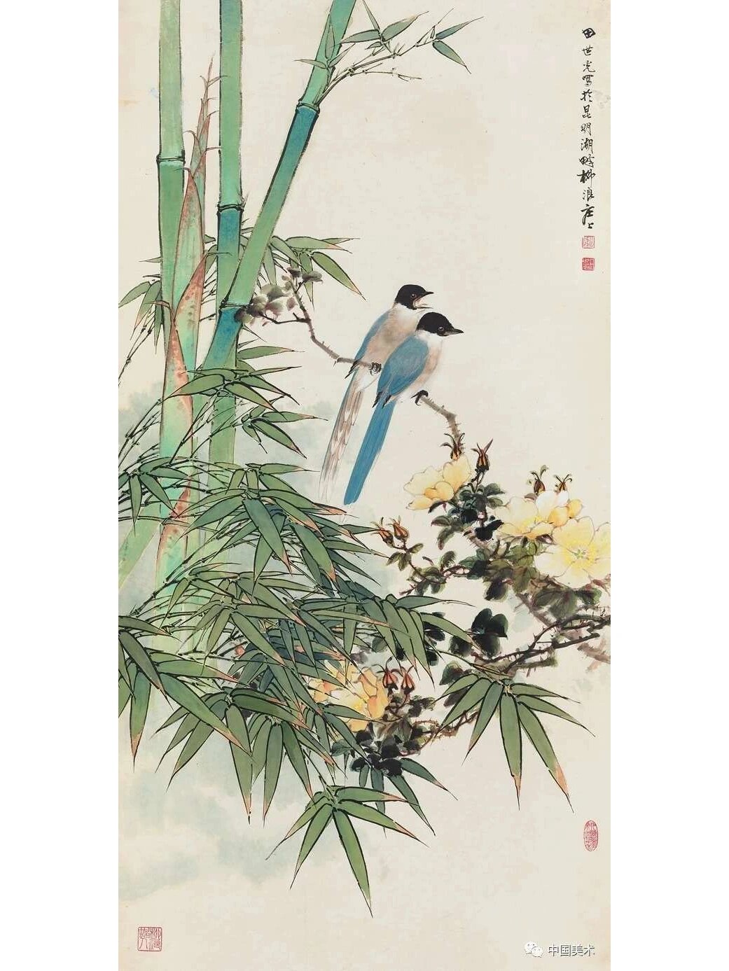 画家田世光,花鸟作品欣赏 静谧美好,花鸟画
