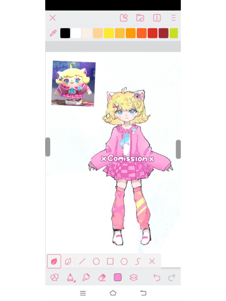 jk妹拟人 袜子是因为自己很喜欢这种堆堆袜 	 是在纸上画的线稿然后