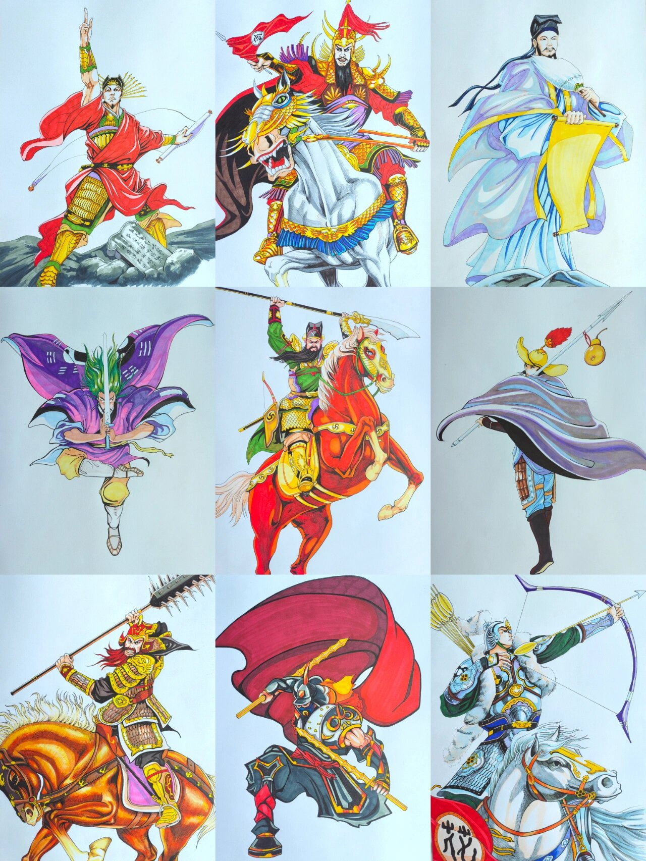 马克笔手绘水浒卡之活阎罗阮小七