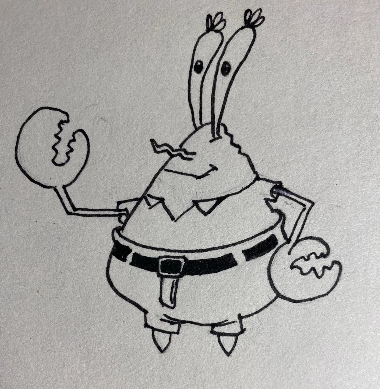 简笔画|简单蟹老板