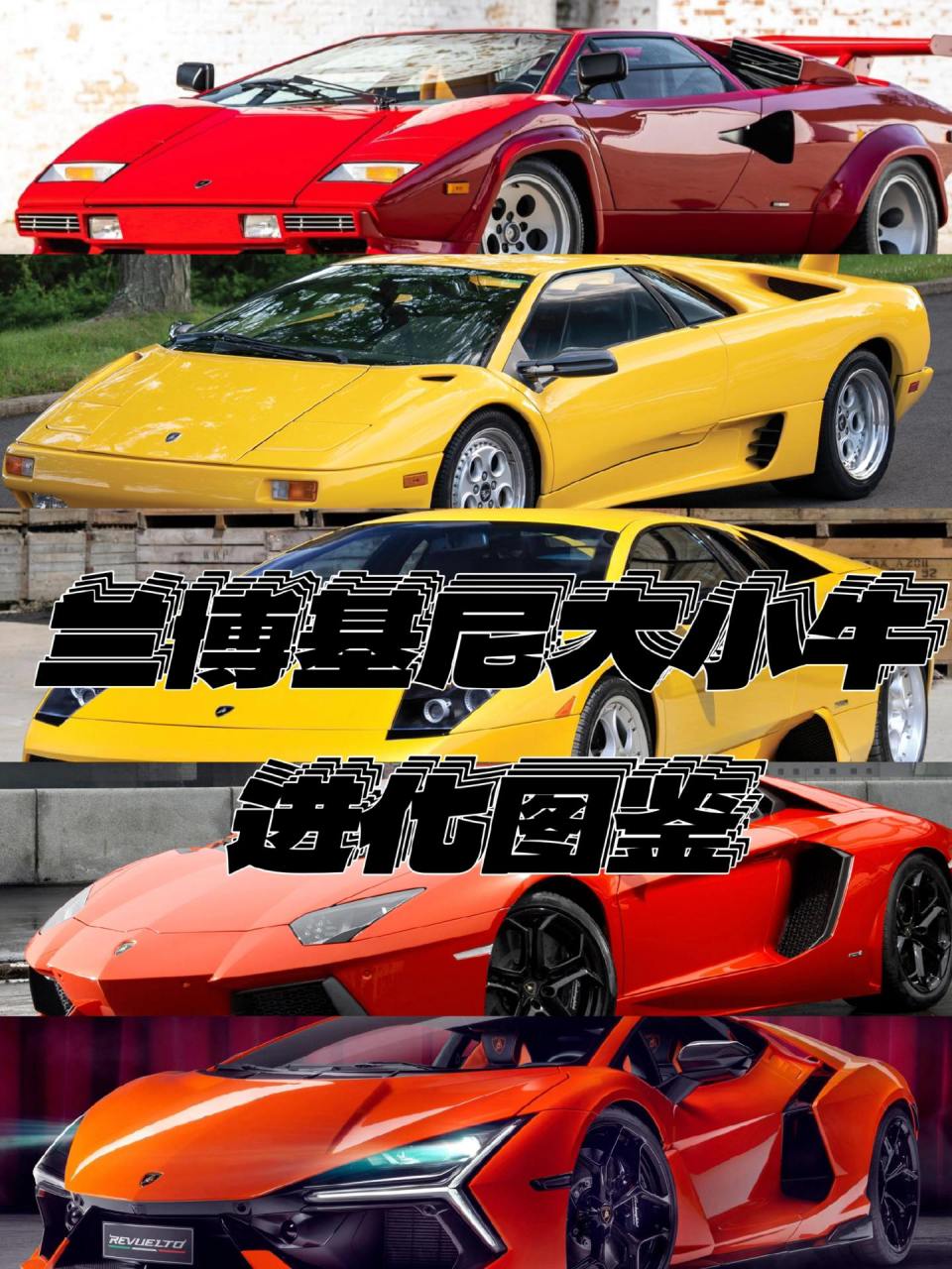 兰博基尼大小牛进化图鉴.哪辆才是你的梦想?超跑 兰博基尼大牛