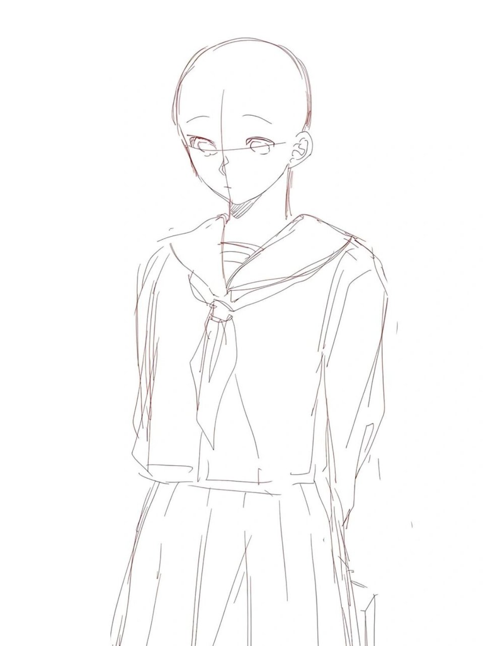 绘画素材|画oc服设必备6015单人立绘模板! 喜欢的宝吱吱抱走呀