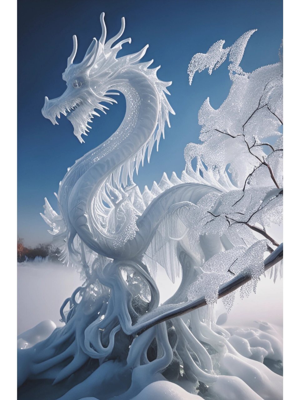 最美中国龙冰雕