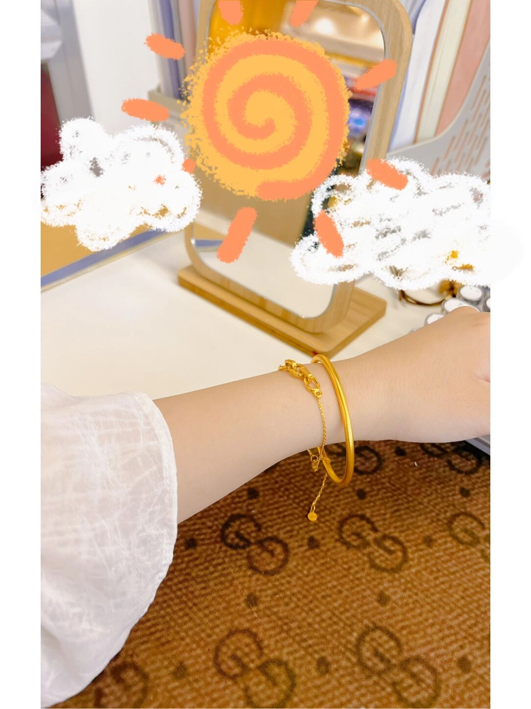 戴梦得黄金镯 周大福ing手链 戴梦得的金子纯不纯呀,为啥金价比其他家