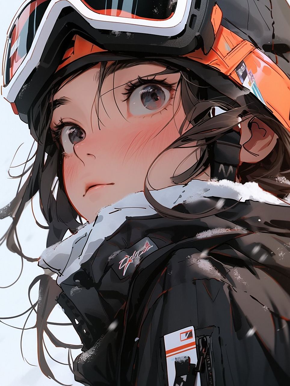 动漫头像 i 滑雪女孩