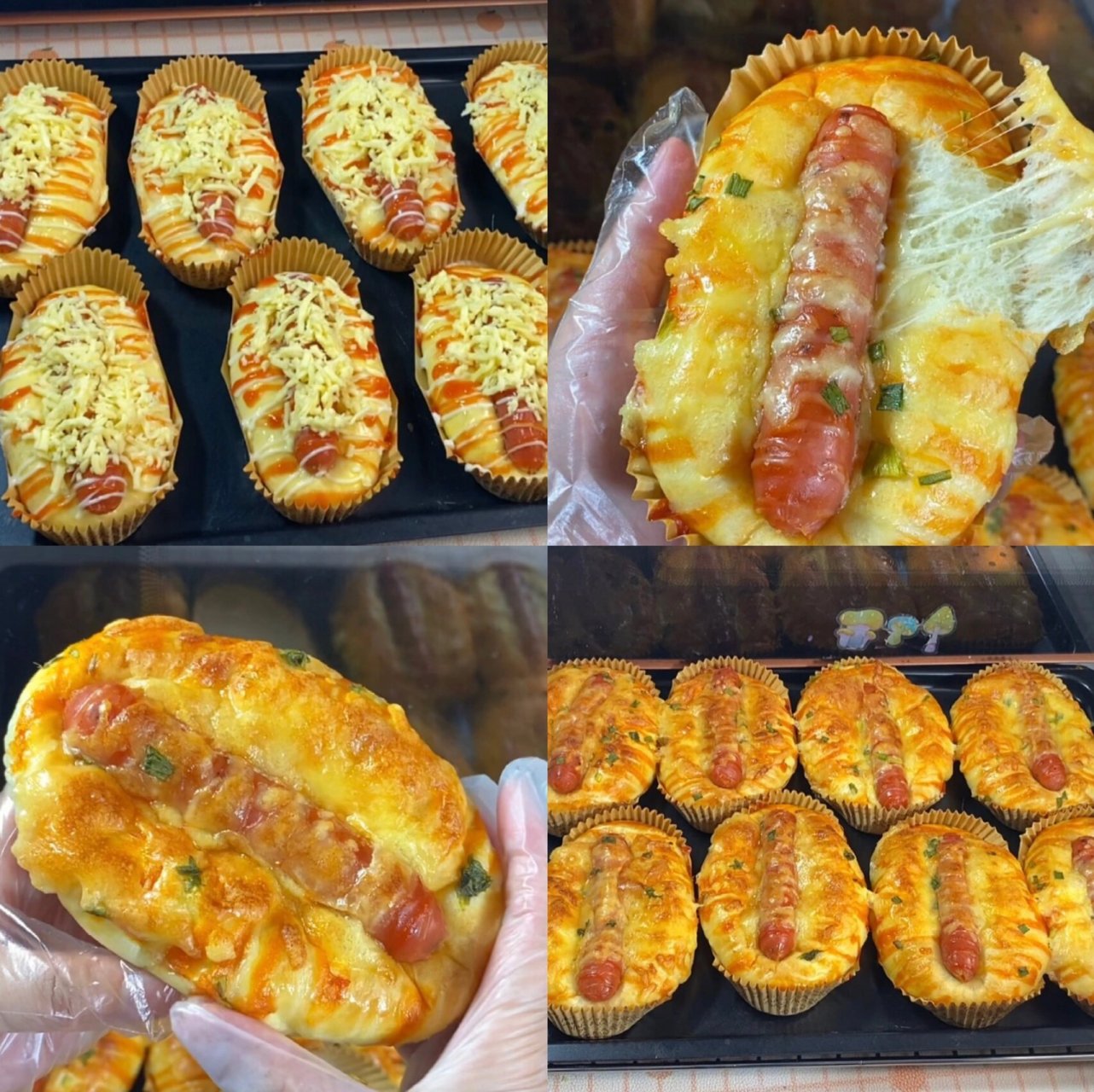 永远不会出错的热狗芝士香肠面包 这款热狗芝士面包是我经常重复做