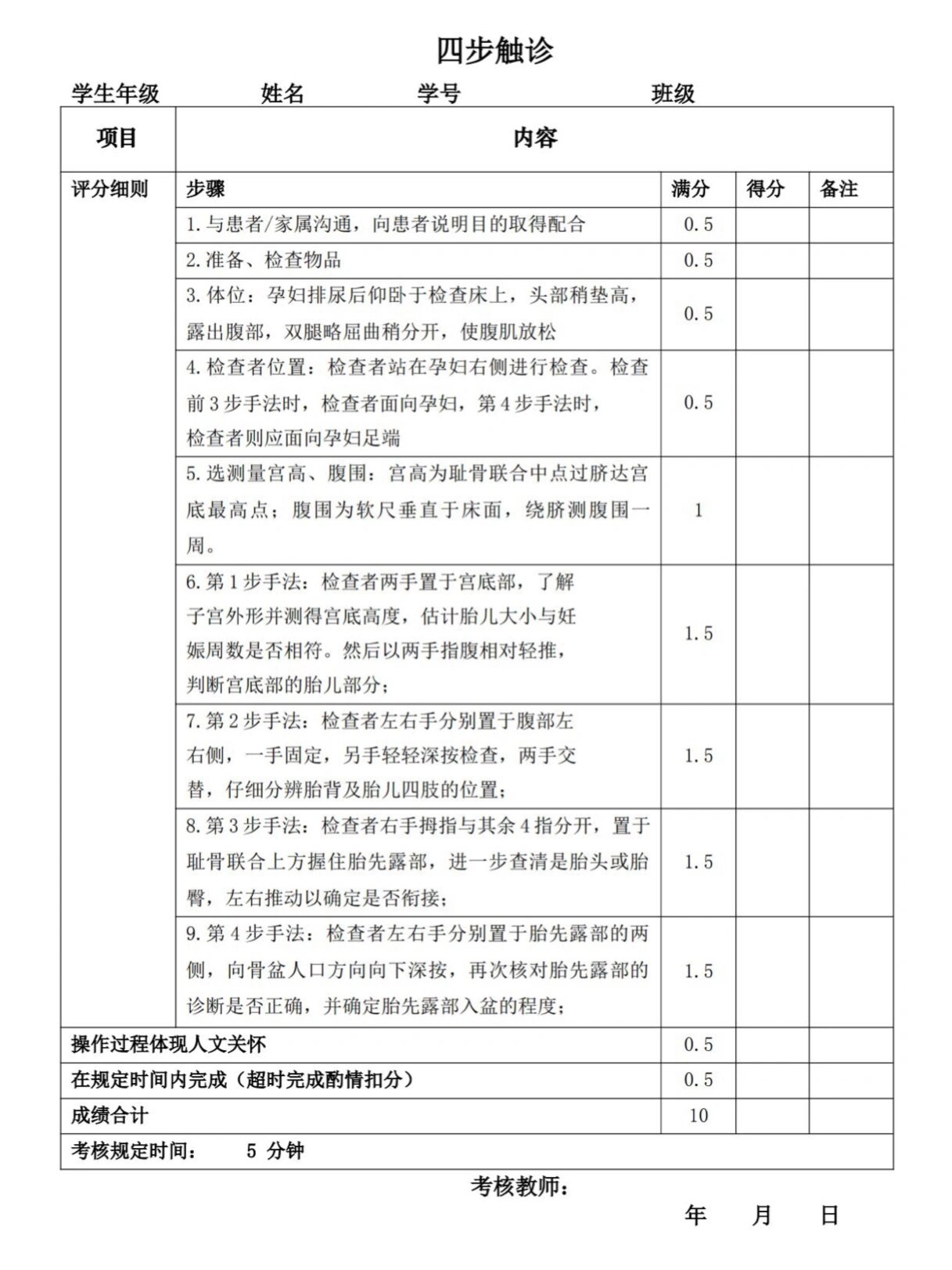 四步触诊法图片